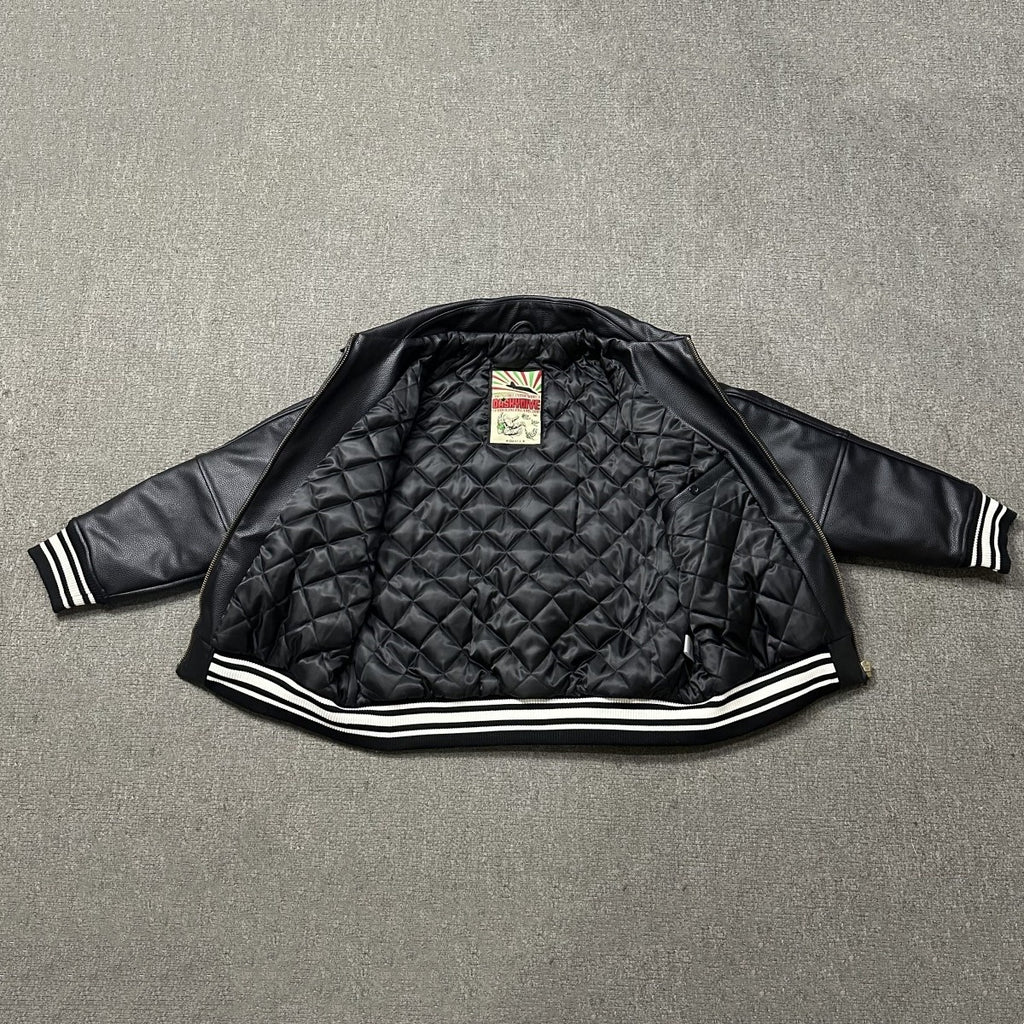 Corteiz Da Skydive Leather Jacket – Premium Leather Bomber