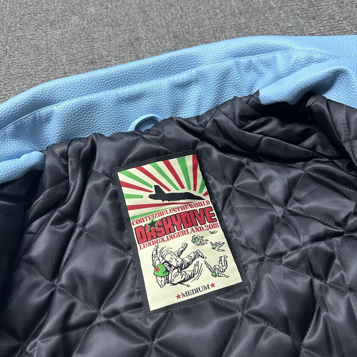 Corteiz Da Skydive Leather Jacket – Premium Leather Bomber