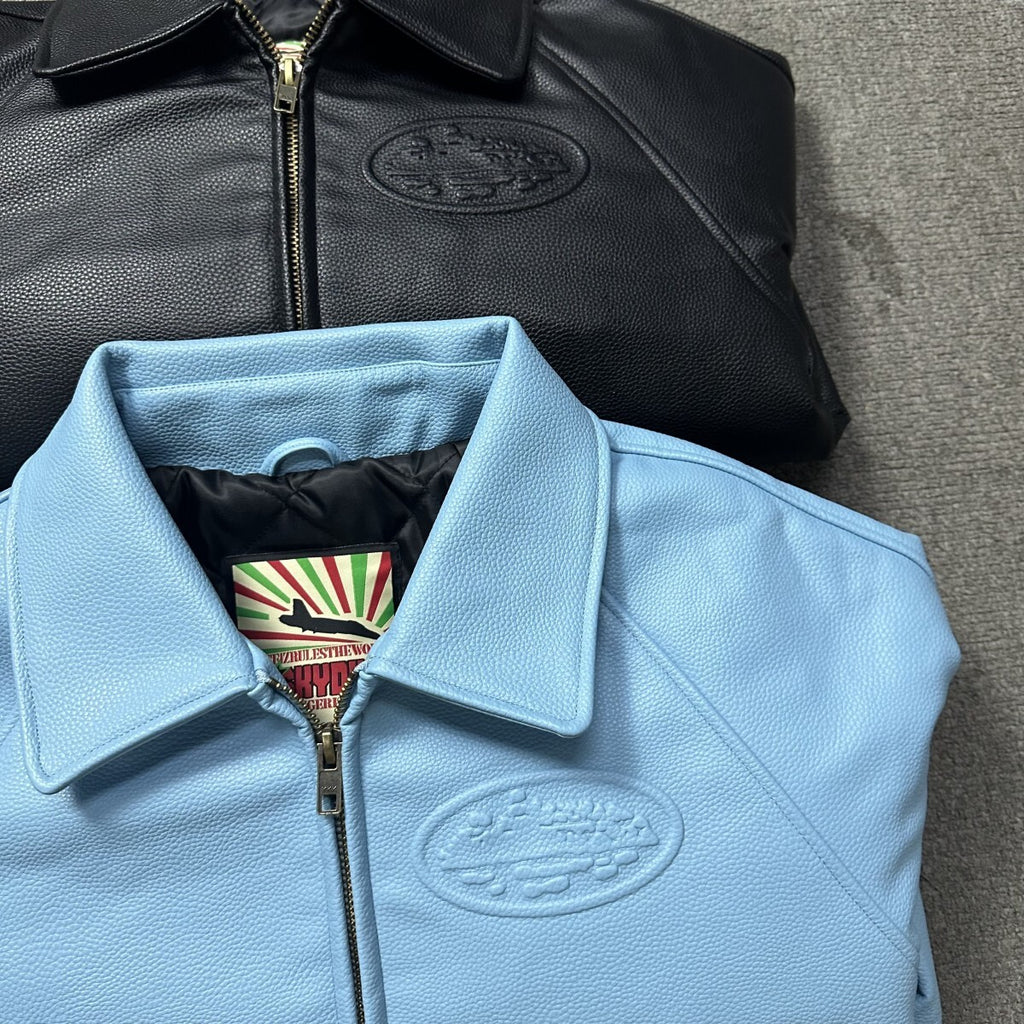 Corteiz Da Skydive Leather Jacket – Premium Leather Bomber