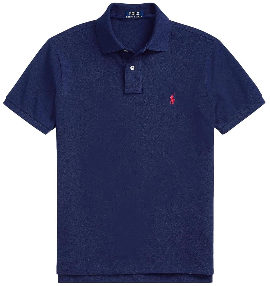 The Iconic Mesh Polo Shirt (Blue/Red)