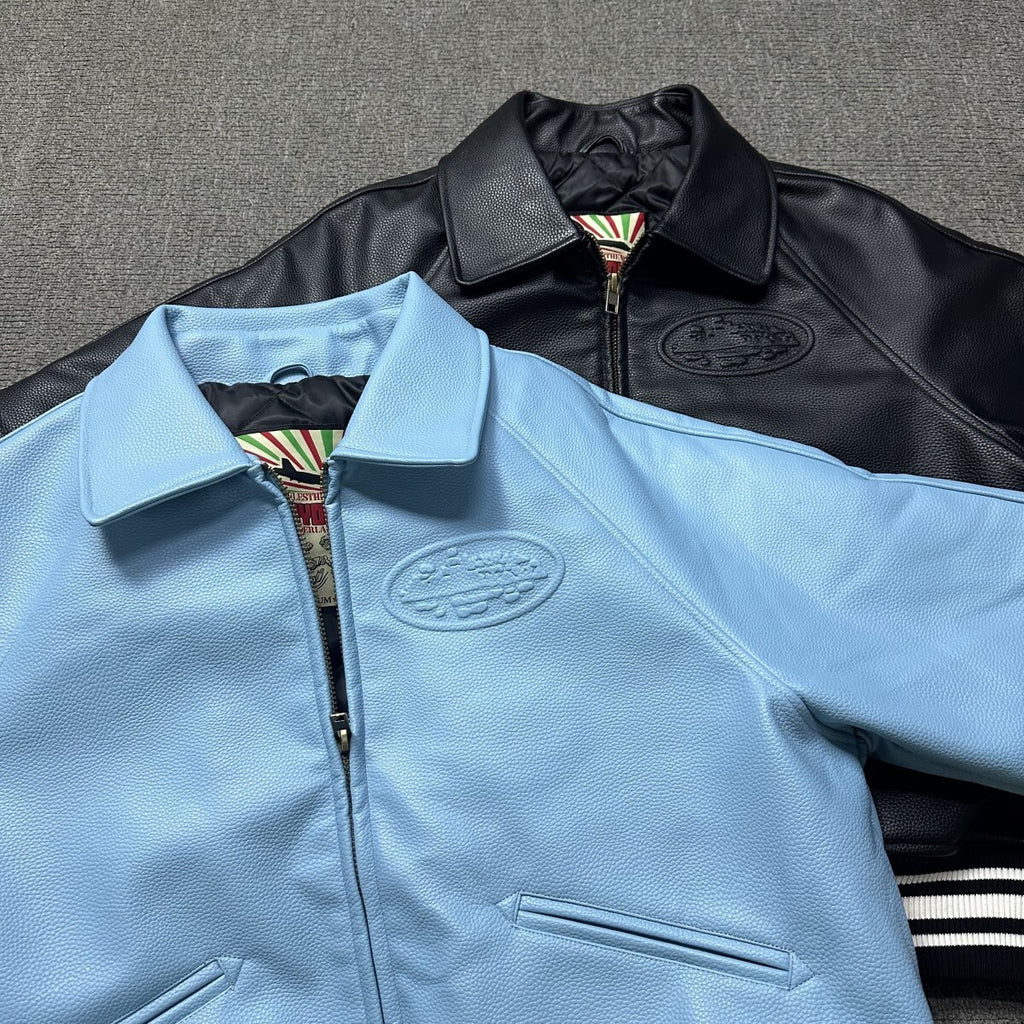 Corteiz Da Skydive Leather Jacket – Premium Leather Bomber