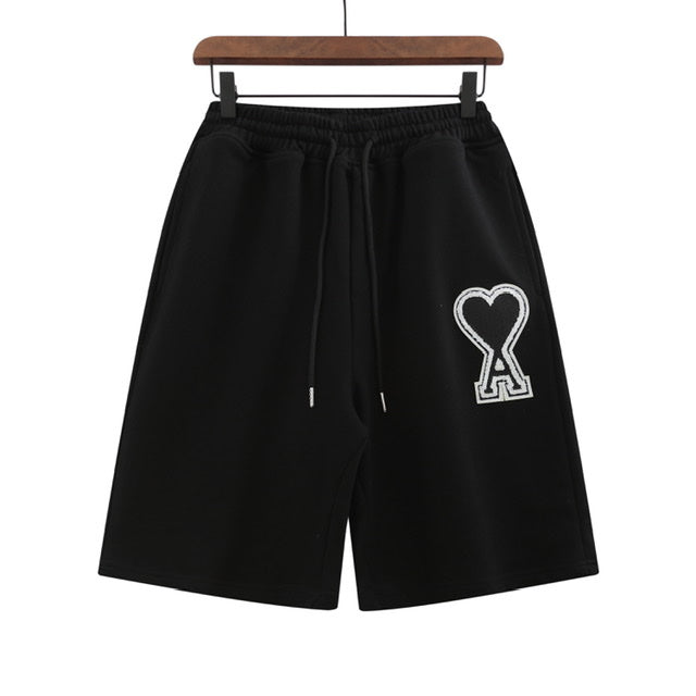 AMI Paris Black Shorts – Large Logo