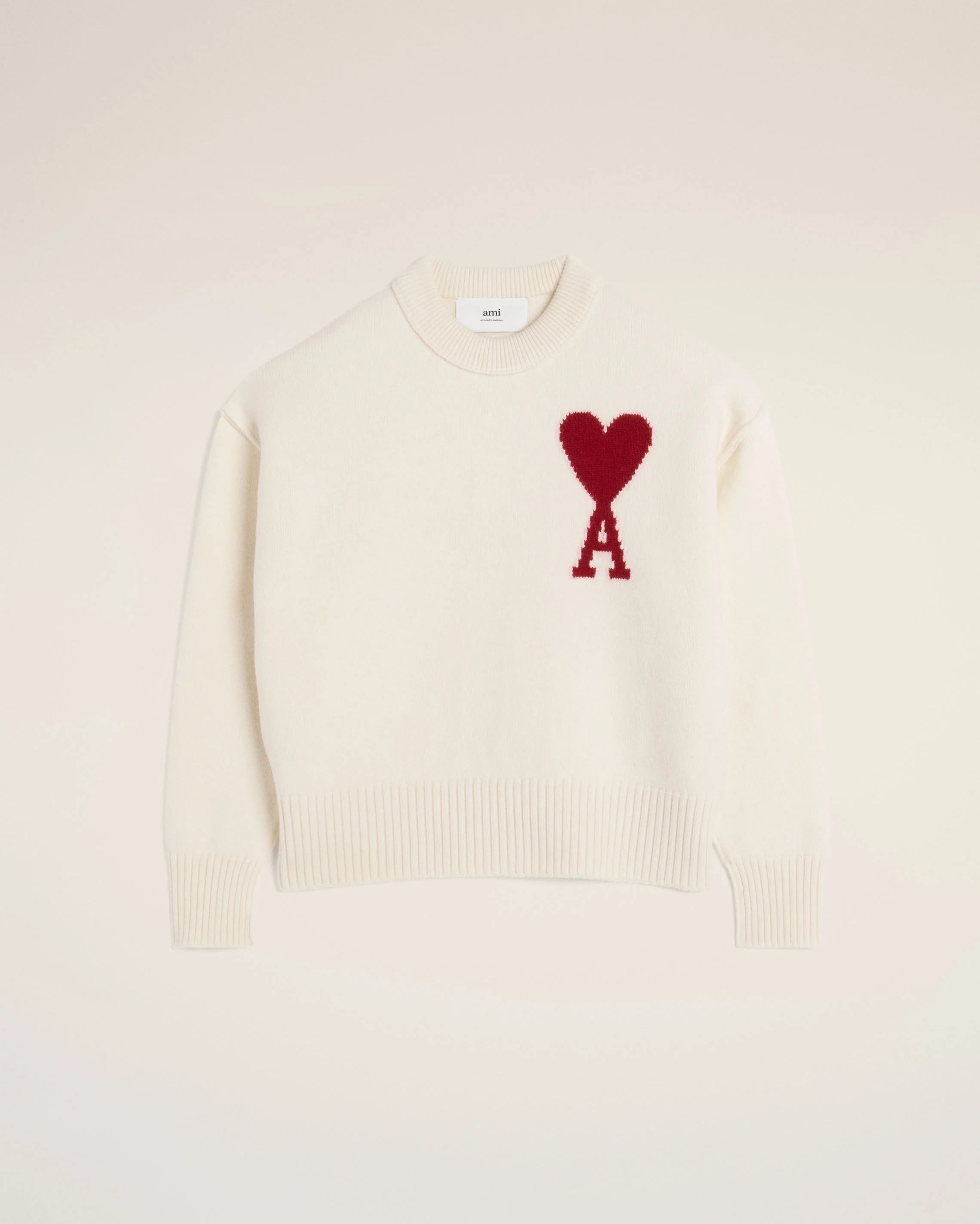 White Wool Ami de Coeur Sweater