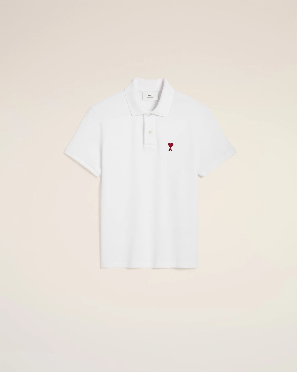 White Cotton Ami de Coeur Polo Shirt