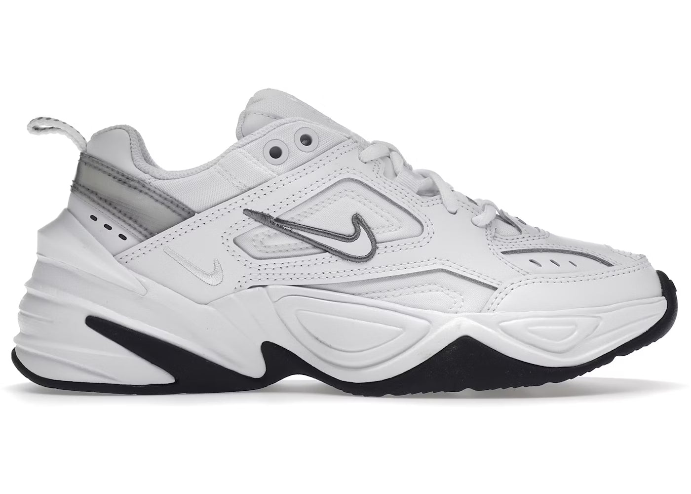 Nike M2K Tekno 'Triple White with Black Accents'