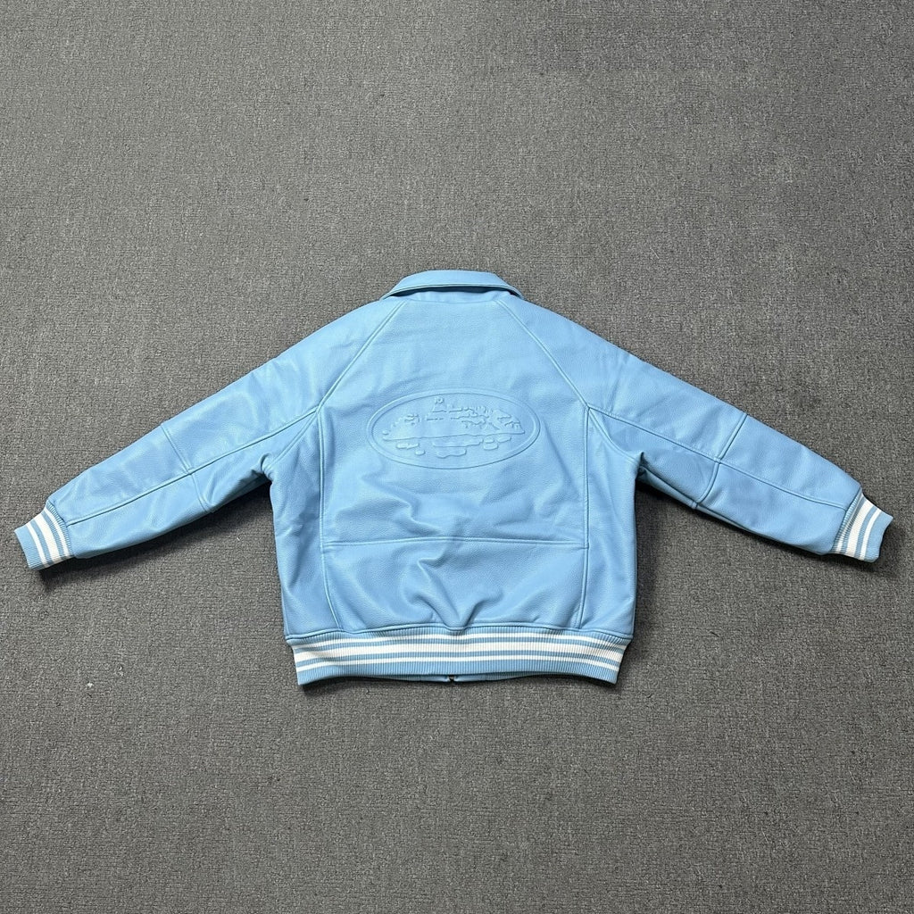 Corteiz Da Skydive Leather Jacket – Premium Leather Bomber