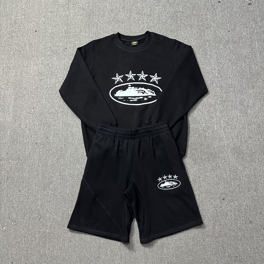 Corteiz (CRTZ) 4Star Globe Sweatshirt & Shorts Set