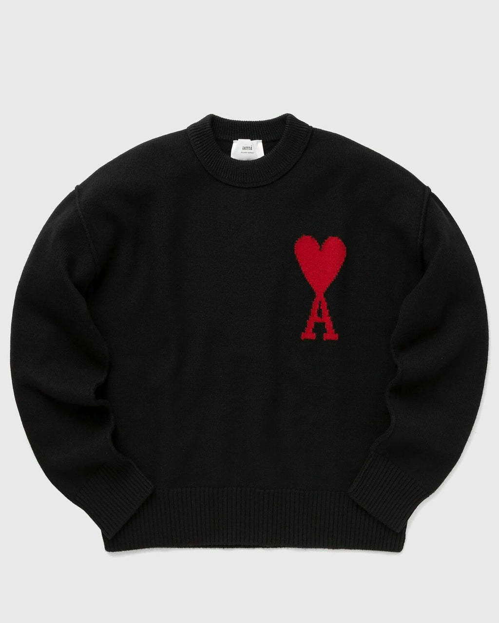 Black Wool Ami de Coeur Sweater