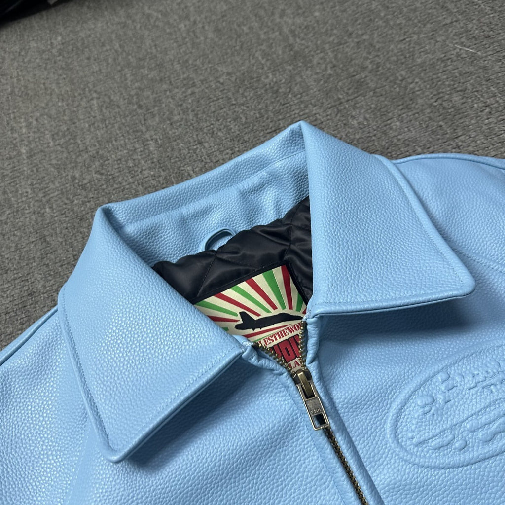 Corteiz Da Skydive Leather Jacket – Premium Leather Bomber