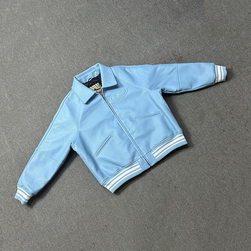 Corteiz Da Skydive Leather Jacket – Premium Leather Bomber