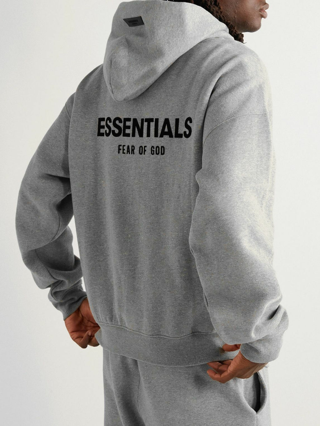 Fear of God Essentials Fleece Hoodie – Light Heather Grey