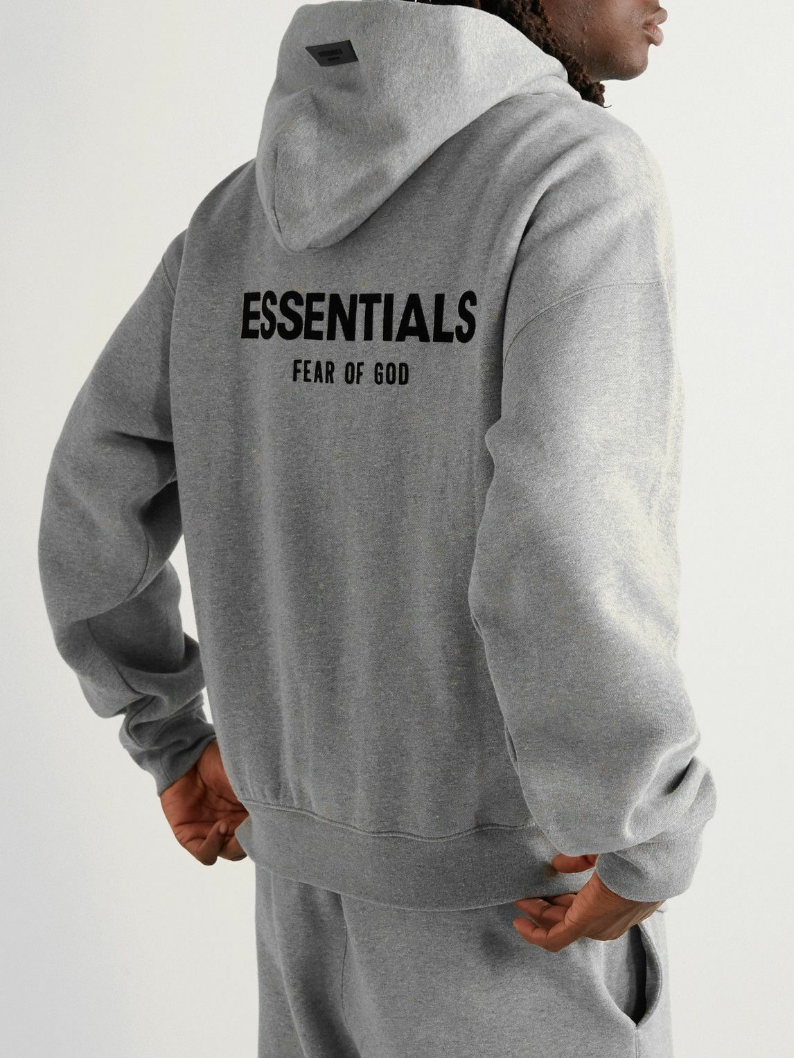 Fear of God Essentials Fleece Hoodie – Light Heather Grey