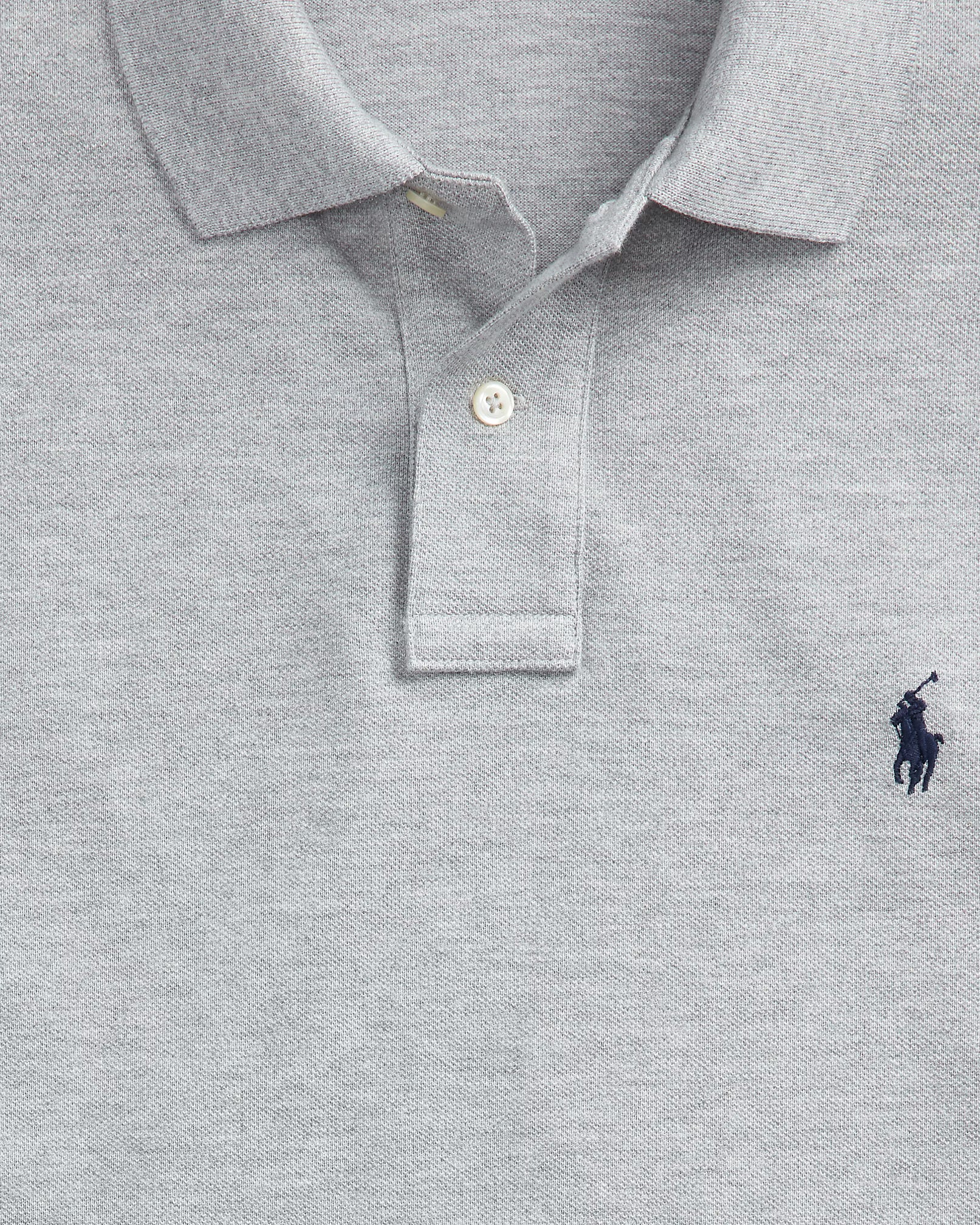 The Iconic Mesh Polo Shirt (Grey/Navy)