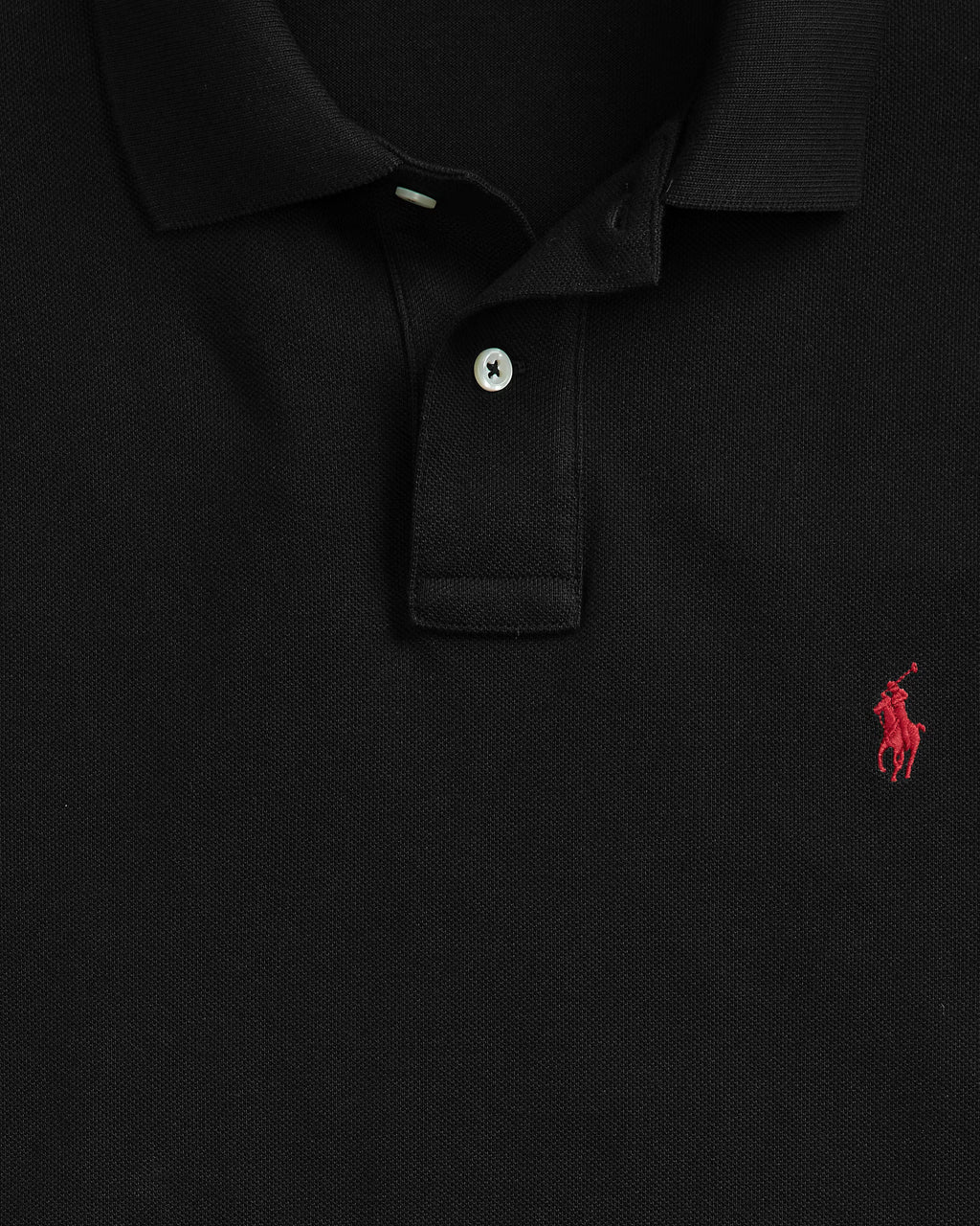 The Iconic Mesh Polo Shirt (Black/Red)